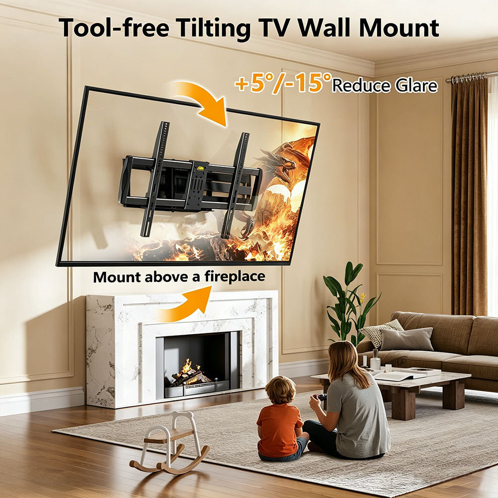 FORGING Mount 43–110 inch Long Arm Full Motion TV Wall Mount Holds