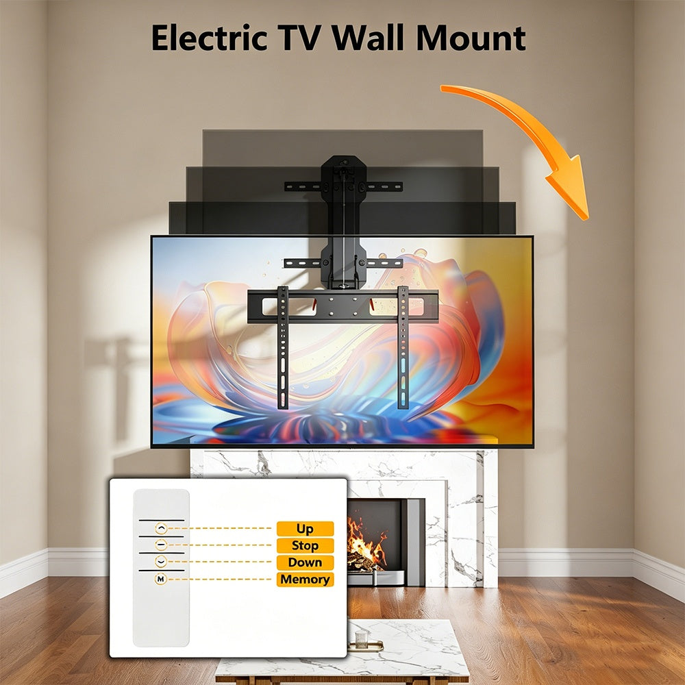 FORGING MOUNT Motorized Fireplace Full Motion TV Mount with Remote for 32-85 Inch