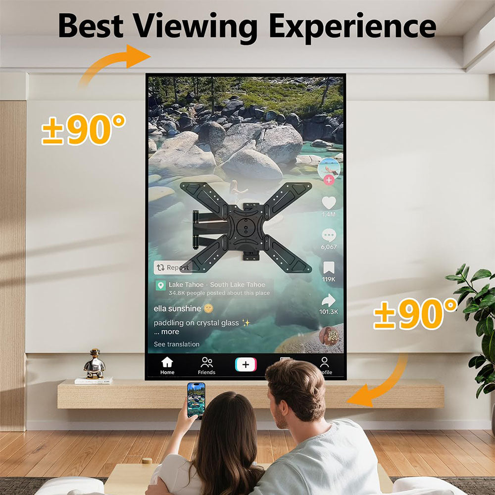 FORGING Full Motion Corner TV Wall Mount for 32-75 Inch