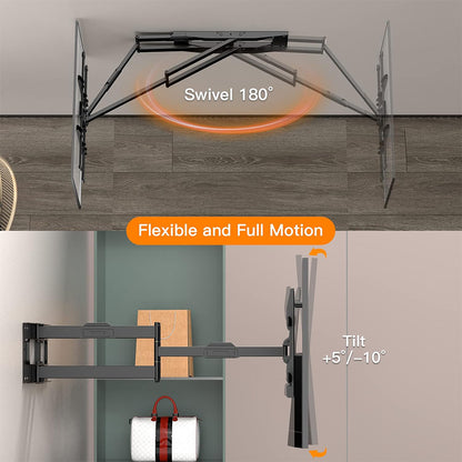 FORGING MOUNT Heavy Duty Long Arm TV Wall Mount for 50-90 inch