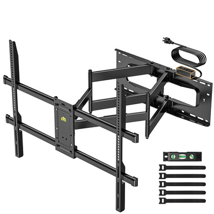 FORGING MOUNT Heavy Duty TV Wall Mount with Power Strip for 50–100 inch