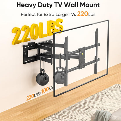 FORGING MOUNT Heavy Duty TV Wall Mount with Power Strip for 50–100 inch