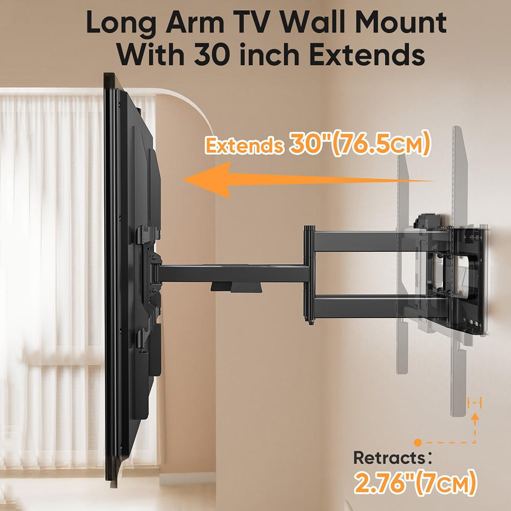 FORGING MOUNT Heavy Duty TV Wall Mount with Power Strip for 50–100 inch