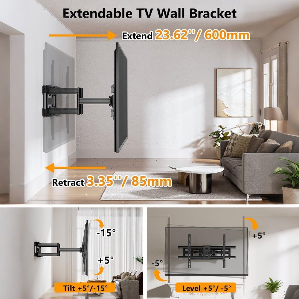 FORGING MOUNT  Heavy Duty Full Motion TV Mount 60 to 120 inch