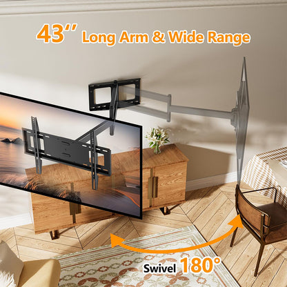 FORGING MOUNT Long Extension TV Mount Full Motion for 37 - 80 Inch