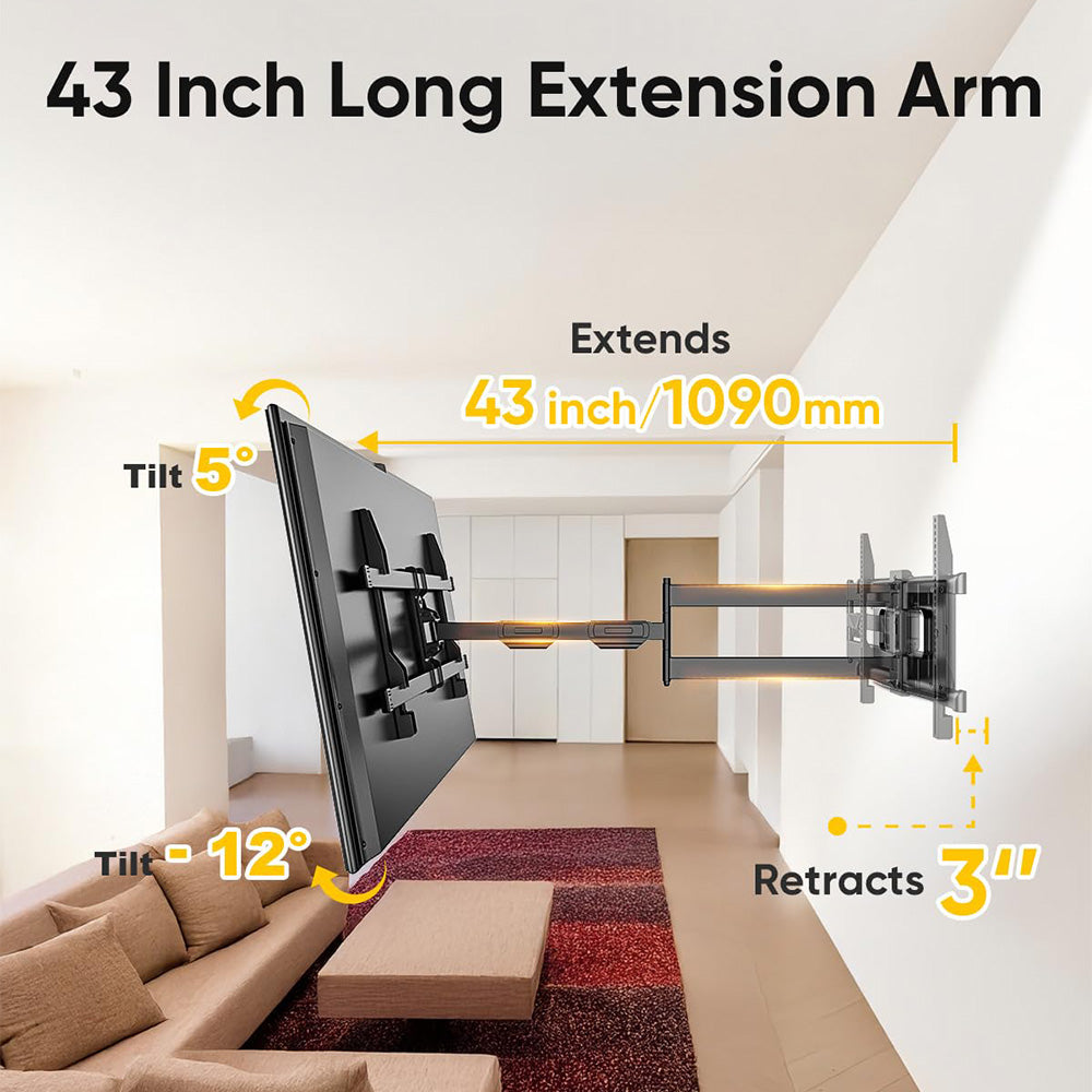 FORGING MOUNT Full Motion TV Wall Mount  Fits 42 to 80 Inch