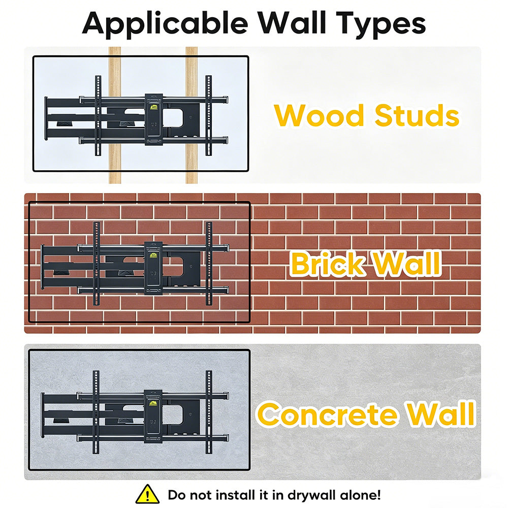 FORGING MOUNT Full Motion TV Wall Mount  Fits 42 to 80 Inch