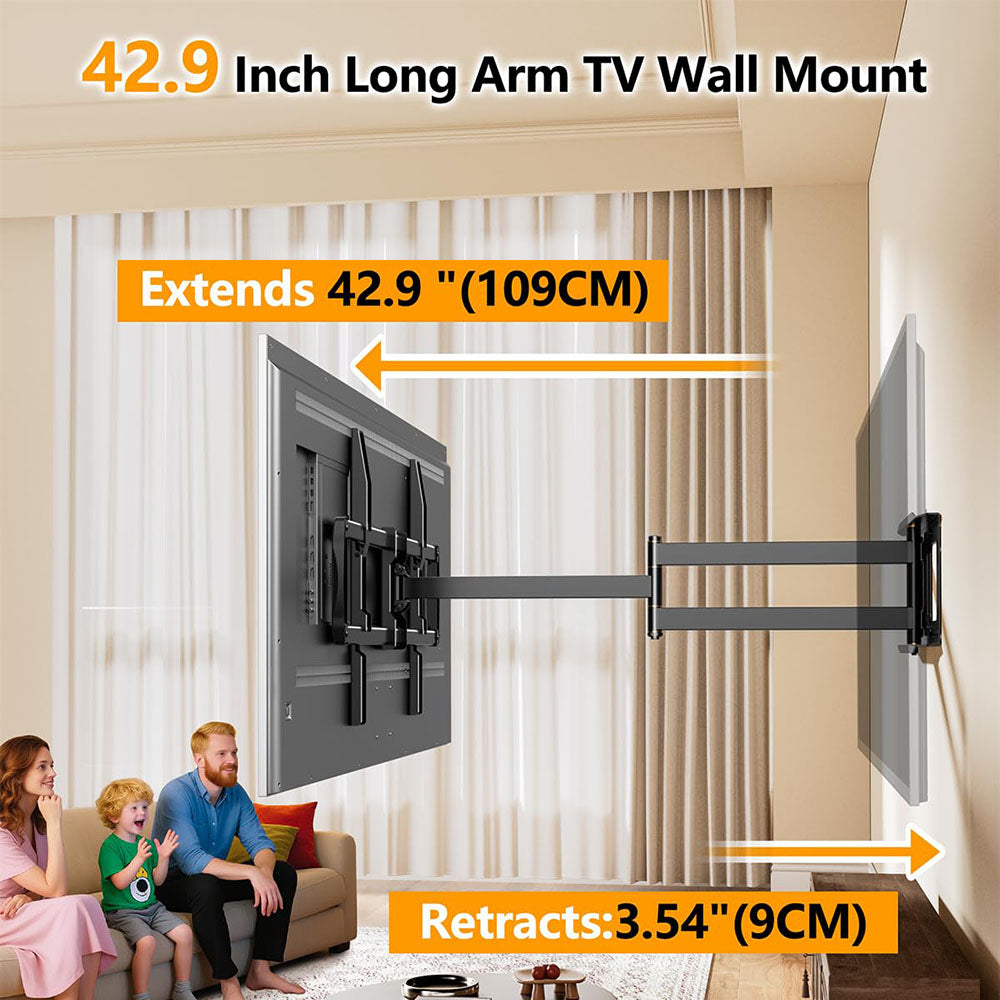FORGING Mount 43–110 inch Long Arm Full Motion TV Wall Mount Holds