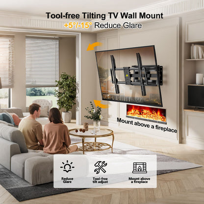 FORGING MOUNT Long Arm Full Motion TV Wall Mount For Most 42-100 Inch
