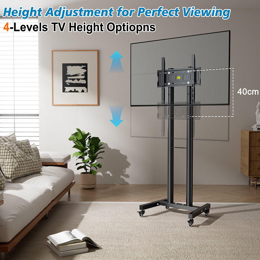 FORGING MOUNT Mobile TV Cart for 23-60 Flat Curved Screen TVs