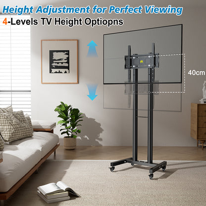 FORGING MOUNT Mobile TV Cart for 23-60 Flat Curved Screen TVs