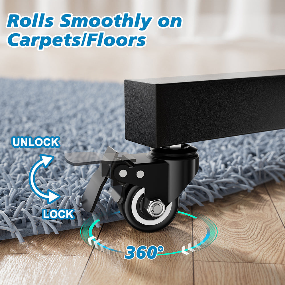 FORGING MOUNT Mobile TV Cart for 23-60 Flat Curved Screen TVs