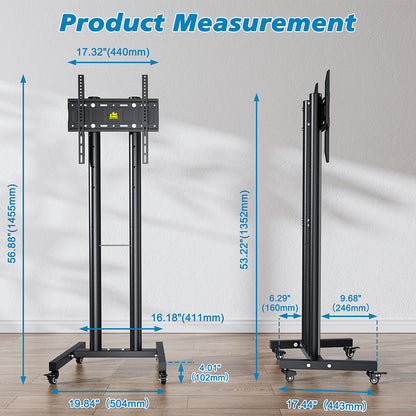 FORGING MOUNT Mobile TV Cart for 23-60 Flat Curved Screen TVs