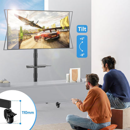 FORGING MOUNT Mobile TV Stand on Wheels for 23-60 Inch