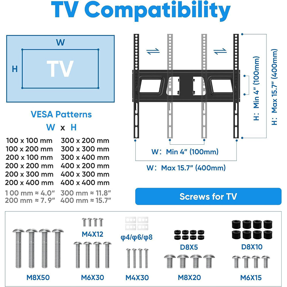 FORGING MOUNT Mobile TV Stand on Wheels for 23-60 Inch