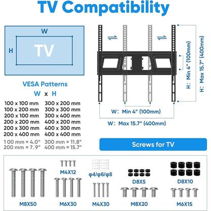 FORGING MOUNT Mobile TV Stand on Wheels for 23-60 Inch