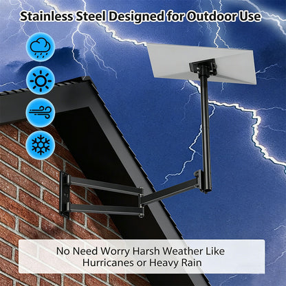 FORGING MOUNT Long Arm Starlink Mount for 360° Adjustable Internet Kit