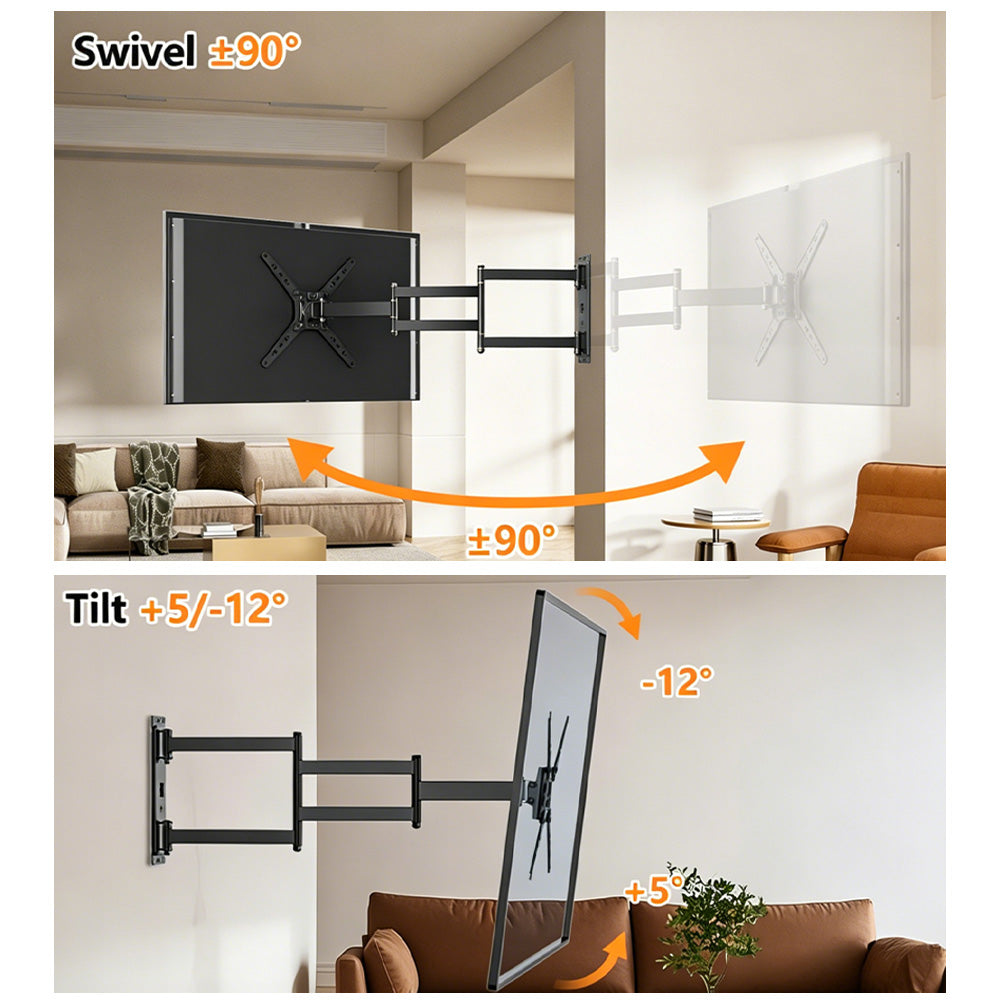 FORGING MOUNT TV Wall Long Arm Mount Articulating for 17-50 Inch TVs