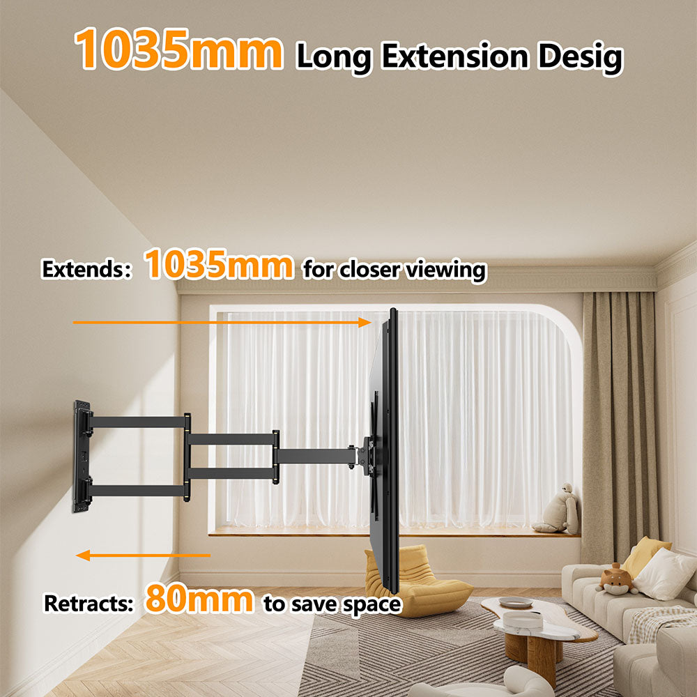 FORGING MOUNT TV Wall Long Arm Mount Articulating for 17-50 Inch TVs