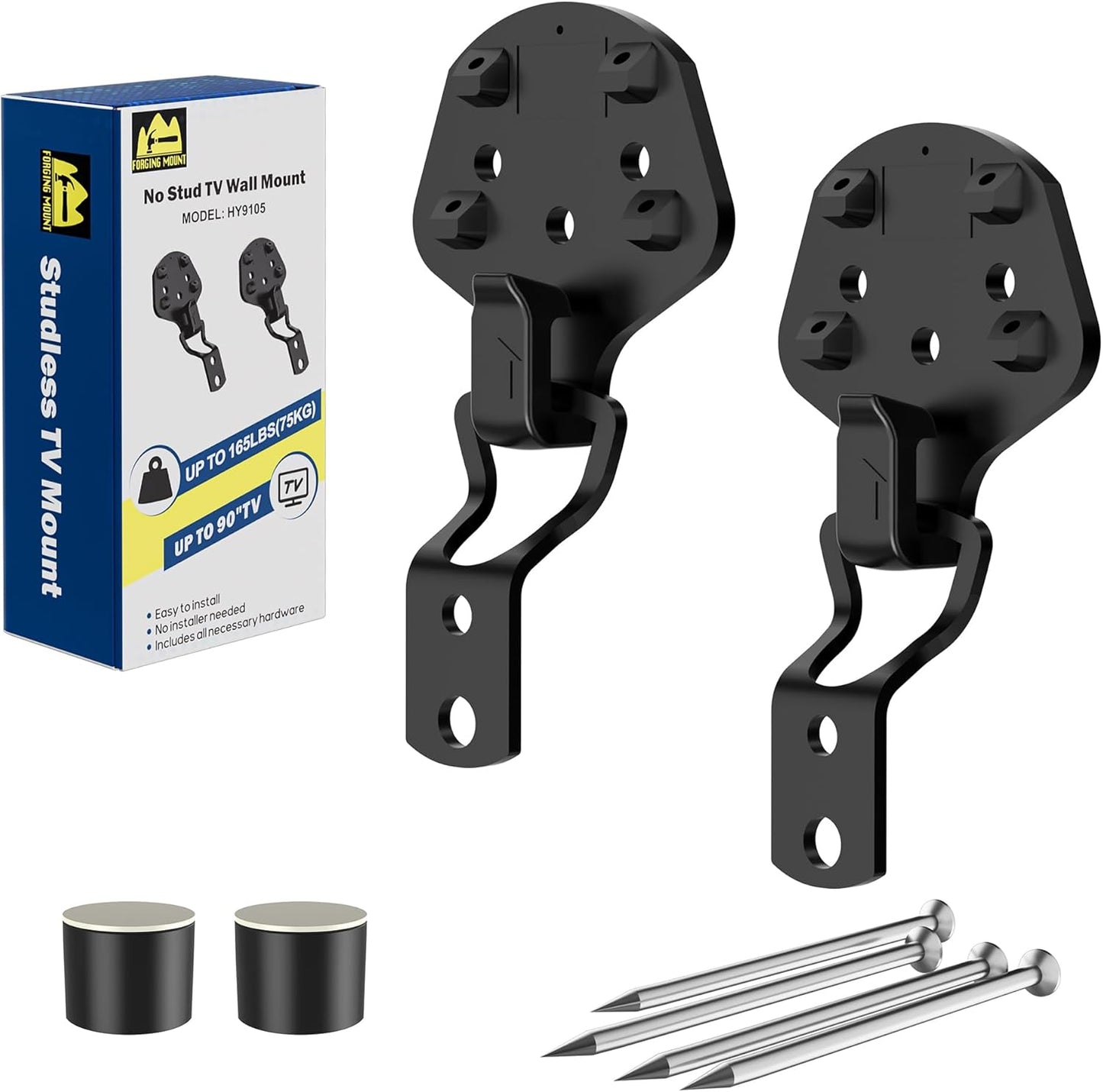 FORGING MOUNT Wall Mount NO Stud - Easy Install No Drill TV Mount Bracket