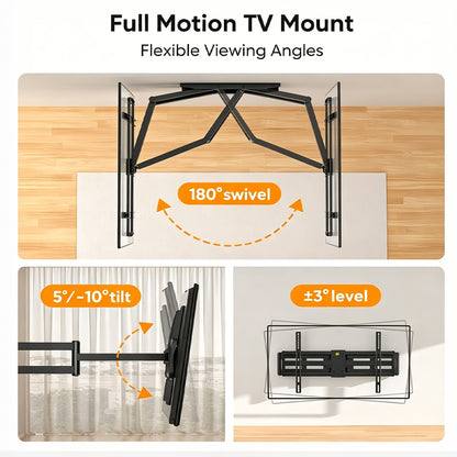 FORGING MOUNT Long Arm TV Wall Bracket for 65-120 Inch TVs