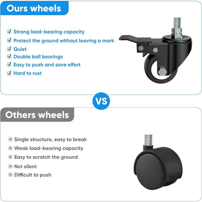 FORGING MOUNT Mobile TV Stand on Wheels for 23-60 Inch
