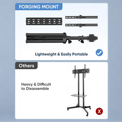 FORGING MOUNT Tripod Portable Floor TV Stand for 26 To 60 Inch