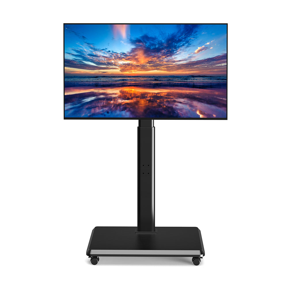 Forging Mount Wooden Base Mobile TV Cart