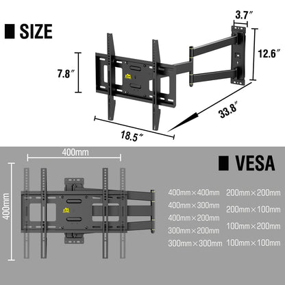 FORGING Corner TV Wall Mount Long Arm TV Mount for 23-60 TVs