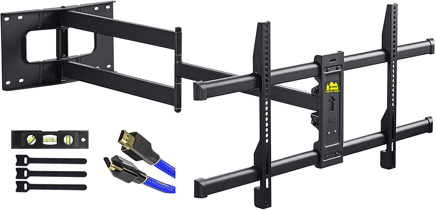 FORGING MOUNT Long Extension TV Mount/Wall Bracket Full Motion with 30 inch  Long Arm for Corner/Flat Installation fits 37 to 75 Flat/Curve TVs, VESA