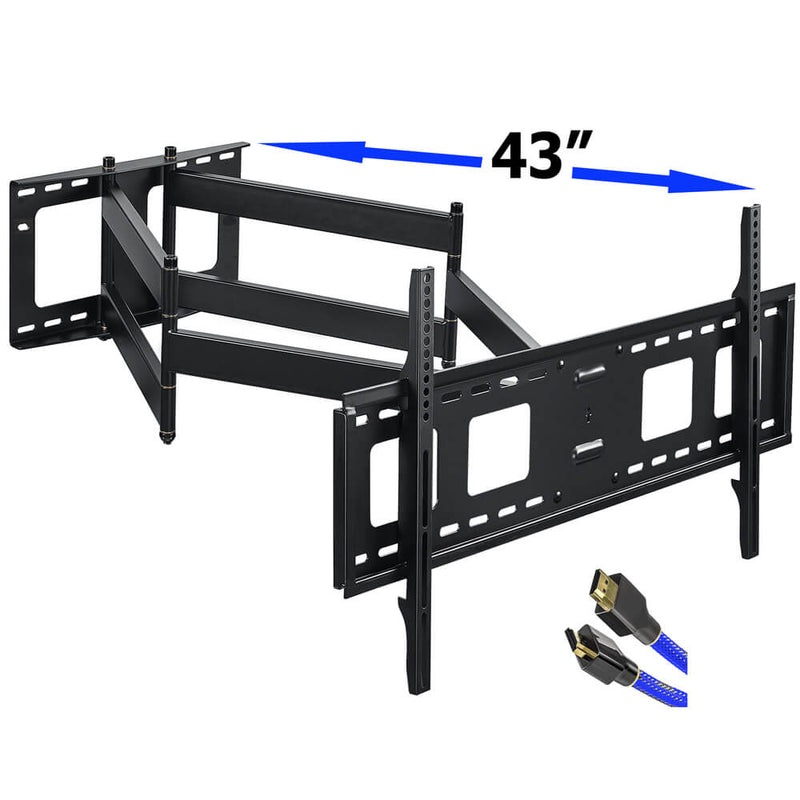 Long Extension TV Mount,Dual Articulating Arm Full Motion with 43